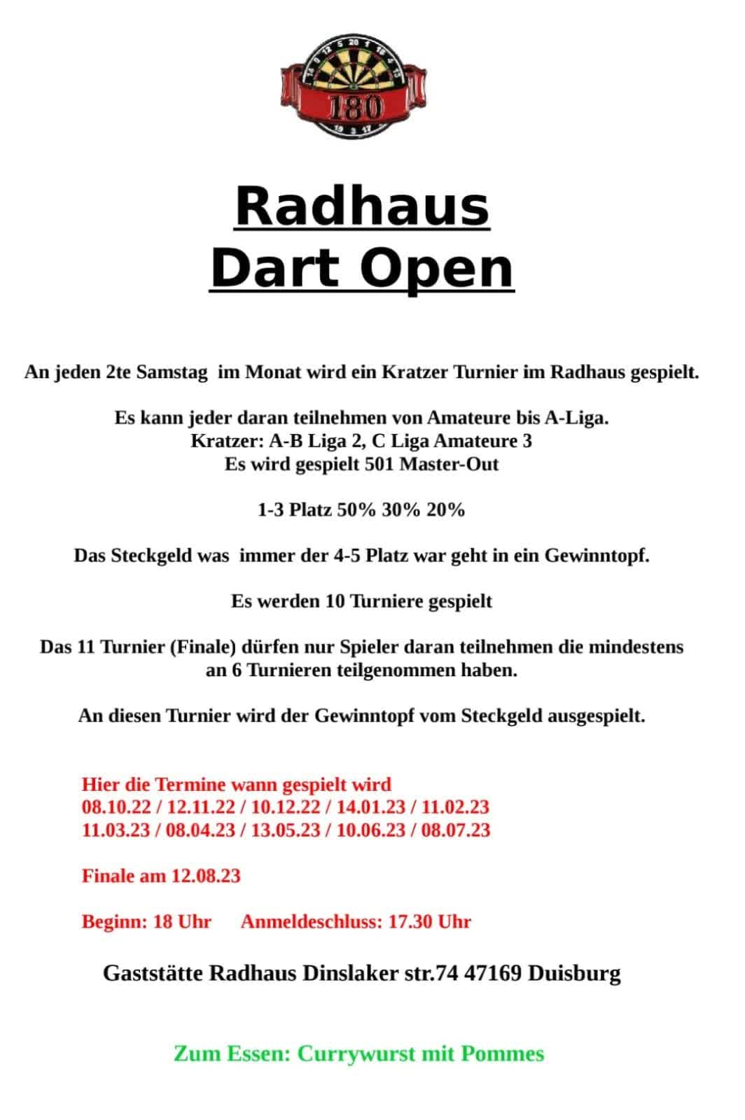 Radhaus Dart Open